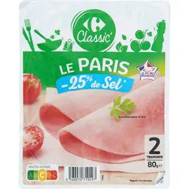 Jambon Le Paris sel réduit (2x40g)