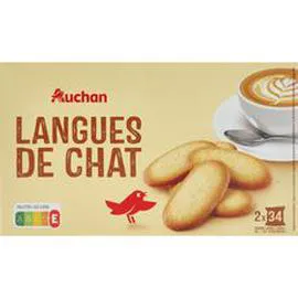Langues de chat dégustation, sachets fraîcheur (2x100g)