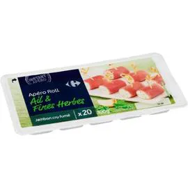 Fromage Apéritif roulé Au Jambon Cru fumé, Ail Et Fines Herbes (100g)
