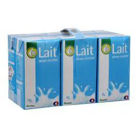 Lait demi-écrémé UHT (6x1l)