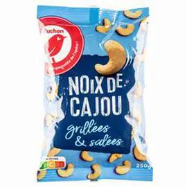 AUCHAN Noix de cajou grillées et salées 250g