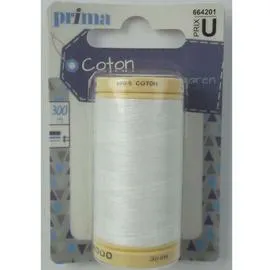 LA BROSSE ET DUPONT, PRIMA Fil Coton Moyen Blanc 300m l'unité