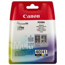 CANON Pack de Cartouches d'Encre Noire (PG-40) et Couleur (CL41) l'unité