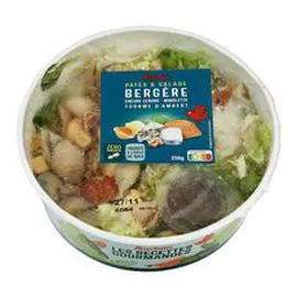 Salade de pâtes bergère aux 3 fromages sans couverts (250g)