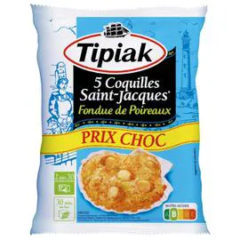 Coquilles St-Jacques A la fondue de poireaux (5x90g)