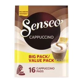 Café dosettes cappuccino compatible machine (x16)