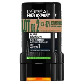 L'ORÉAL PARIS, MEN EXPERT Gel Douche Homme Action Totale 5En1 Pure Carbon 2x300ml