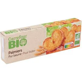 CARREFOUR BIO Biscuits bio palmiers pur beurre 100g
