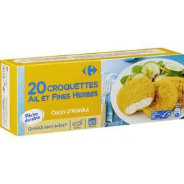 CARREFOUR Poisson pané ail et fines herbes 20x50g