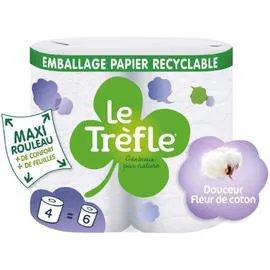 Papier toilette douceur fleur de coton (x4)