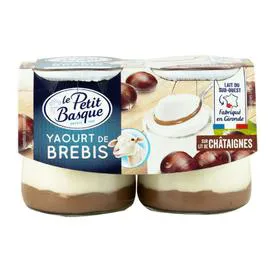 LE PETIT BASQUE Yaourt de brebis châtaigne 2x125g