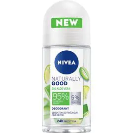 NIVEA, NATURALLY GOOD Déodorant bille 24h à l'aloé véra bio 50ml