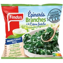 FINDUS Épinards en branches à la crème fraîche 800g