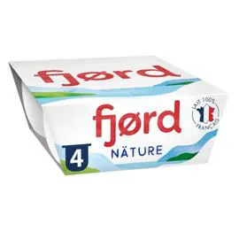 DANONE, FJORD Yaourt fromage blanc nature 4x125g