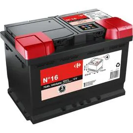 Batterie auto 70Ah - 640A 12 Volts (l'unité)