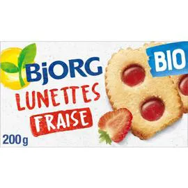 BJORG Biscuits lunettes à la fraise bio 200g