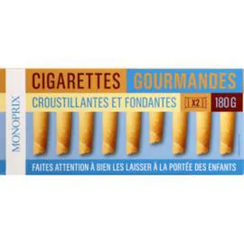 MONOPRIX Cigarettes gourmandes croustillantes et fondantes 180g