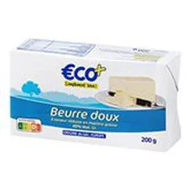 ECO+ Beurre doux 60% M.G Plaquette 200g