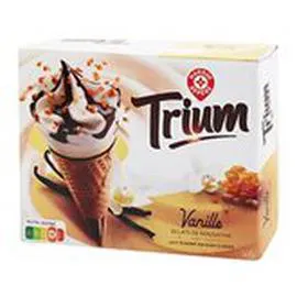 MARQUE REPÈRE, TRIUM Cônes glacés Vanille - x6 402g