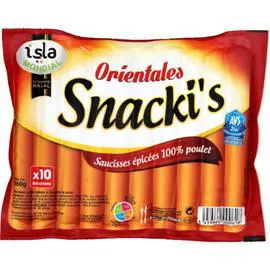 Saucisses halal Snacki's orientales (10x36g)