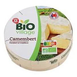 MARQUE REPÈRE, BIO VILLAGE Camembert 21% MG Bio 250g