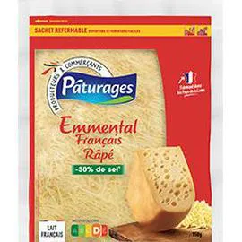 PÂTURAGES Emmental français râpé sel réduit 150g