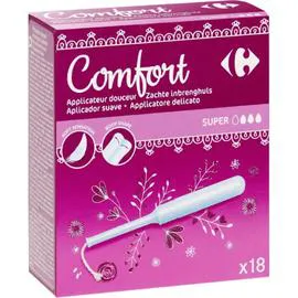 Tampons applicateur Comfort, super (x18)