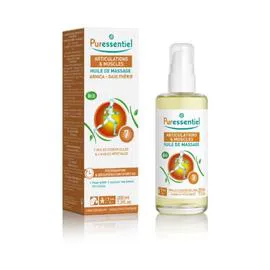 Huile Massage Articulations & Muscles Arnica Gaulthérie aux Huilles Essentielles Bio (200ml)