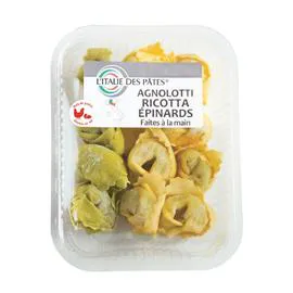 L'ITALIE DES PÂTES Pâtes fraîches Agnolotti ricotta épinards 250g
