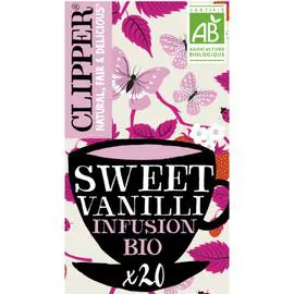 CLIPPER Infusion vanille et saveur fraise Bio 20x2g