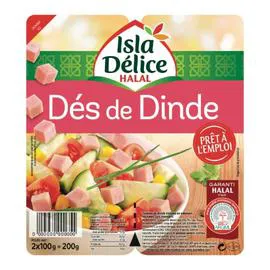 Dés de dinde halal (2x100g)