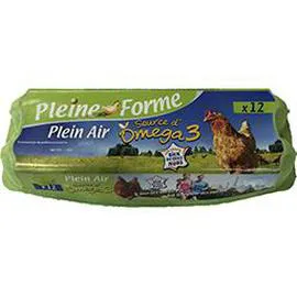 Oeufs plein air omega 3 gros calibre (x12)