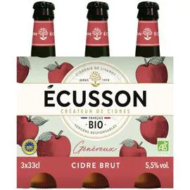 Cidres brut Bio (3x33cl)