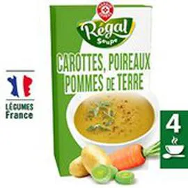MARQUE REPÈRE, RÉGAL SOUPE Mouliné de carottes Poireaux pommes de terre 1l