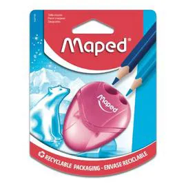 Taille-crayon à 2 têtes Bleu avec réserve igloo (l'unité)