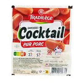 MARQUE REPÈRE, TRADILÈGE Saucisses Cocktail 400g