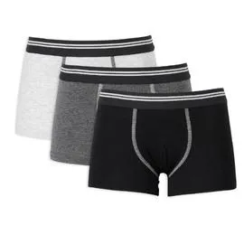 Boxer garçon gris uni 8-10 ans (x3)