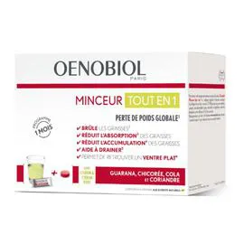 Complément alimentaire minceur Tout en 1 - 60 comprimés + 30 sticks (248g)