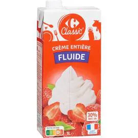 Crème entière fluide 30% MG (1l)