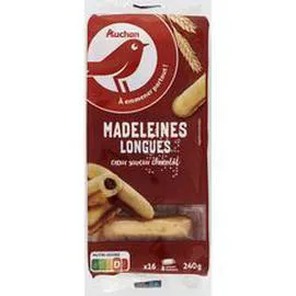 Madeleines longues coeur saveur chocolat, sachets fraîcheur (240g)