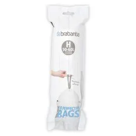 Sacs poubelle, rouleaux (White) - Sacs poubelle PerfectFit H, 50-60 litres [10 sacs par rouleau] (x10)