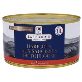 JEAN LARNAUDIE Haricot aux saucisses de Toulouse 1,24kg