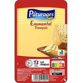 PÂTURAGES Emmental français en tranches 200g