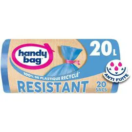  Sac poubelle avec lien résistant 20L HANDY BAG x20