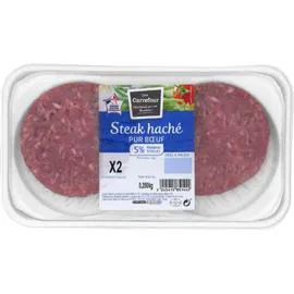 Steaks hachés pur boeuf 5% MG (2x125g)