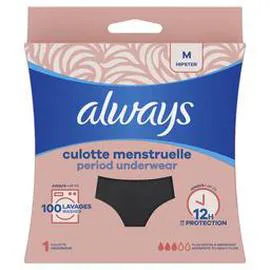Culotte de règles lavable noir, taille M (l'unité)