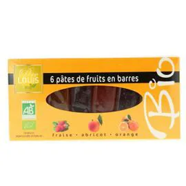 6 Pâtes de Fruits En Barre Bio (180g)