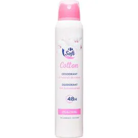 CARREFOUR SOFT Déodorant Spray 48 h coton 200ml