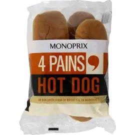 MONOPRIX Pains Hot Dog 250g