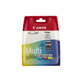 CANON Pack de Cartouches Jet d'Encre Cyan, Magenta et Jaune (CLI-526) l'unité